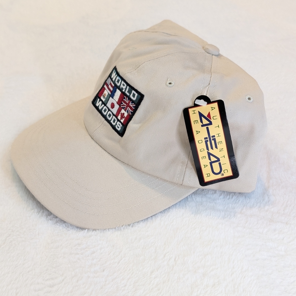 VTG Beige Strapback World Woods Golf Club Hat NWT - Picture 4 of 7